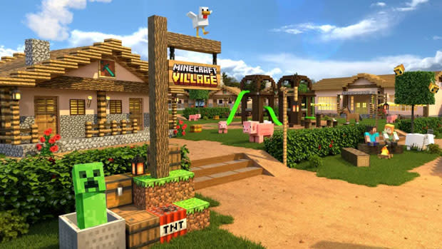 Image of a proposed Minecraft Theme Park